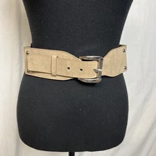 Express Beige Stretch Belt 2.5" Wide Size S