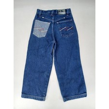 Vintage Y2K FUBU The Collection Denim Embroidered Jeans Youth Size 5 - 24x18