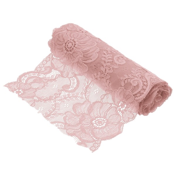 7,1 Zoll Breite 3 Yard Spitzenband Blumenmuster Hellrosa Spitzenband FüR Diy-image