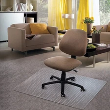 Kuyal Carpet Chair Mat, 48" x 36" PVC Home Office Desk Chair Mat for Floor Pr...