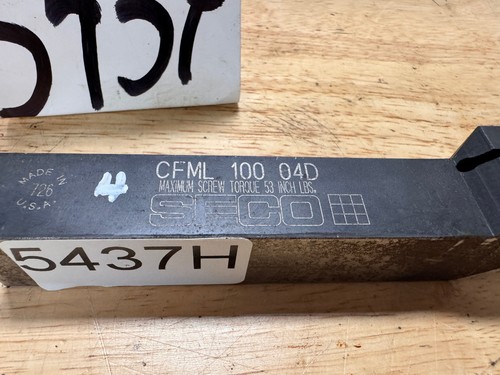 SECO CFML10004D CARBIDE INDEXABLE TOOL HOLDER 5437H - Picture 7 of 8