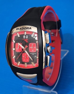 diadora watch professional grande data @12 chronograph red magenta 