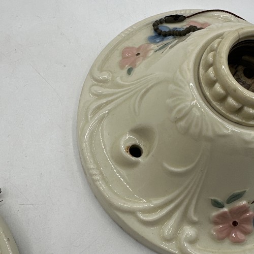 For Repair PORCELIER Single-Bulb Porcelain Ceiling Light Fixtures Art Deco & MCM - Picture 11 of 16
