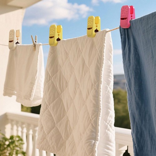 12pcs No Pressing Marks Clothespin Hanger Plastic Clothes Pins Socks - Picture 5 of 18