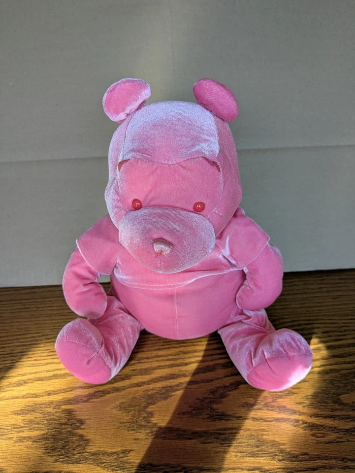 Disney Store Todo Rosa Winnie The Pooh Oso Peluche 11" Terciopelo Dulce Cosquillas Pooh Foto 2 de 4