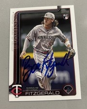 2025 Topps Ryan Fitzgerald Minnesota Twins Autographed Baseball Card #US308