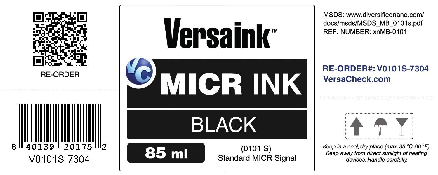 VersaInk-Nano Black MICR Ink -85ml – Magnetic Ink for Check Printers and All-...