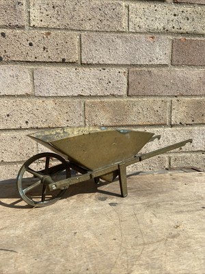 Vintage Schubkarre massiv Messing groß selten 