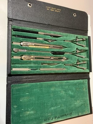 VTG Charles Bruning Company Germany Drafting Set  No. 1320 Craft 13 PCS $51.01