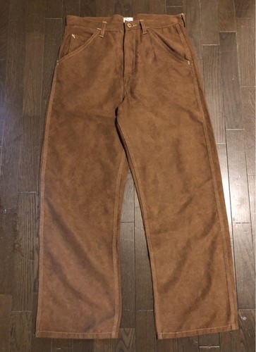 Post O'Alls Brown Faux Suede Pants USA Made - Picture 2 of 9