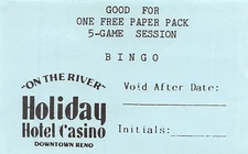 Holiday Hotel Casino - Reno, NV - Vintage Paper Coupon