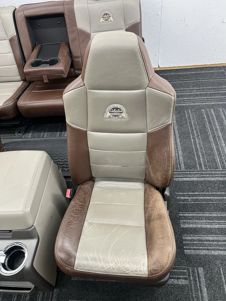 2008 - 2010 F250 F350 CREW CAB Cabelas 版前座、后座、控制台 Comple Inte — 第 3/4 张图片