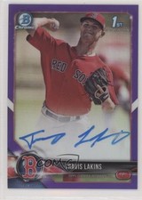 2018 Bowman Chrome Prospect Purple Refractor /250 Travis Lakins #CPA-TL Auto 0g4