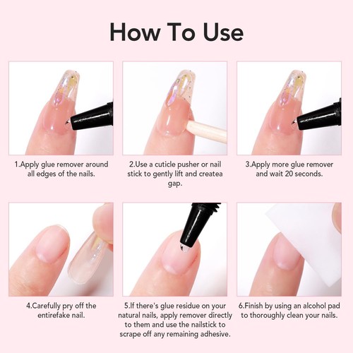 Curvlife Newly Upgraded Quick Drying 10G Semi Solid Nail Glue with 10Ml Remover - Picture 7 of 9