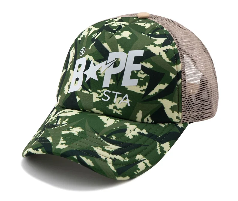 A Bathing Ape 迷彩男士棒球帽| eBay