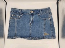 Basic Denim Y2k Vintage Mini Skirt Size 7 W30 2 Spandex 90s Rare So Cute Summer