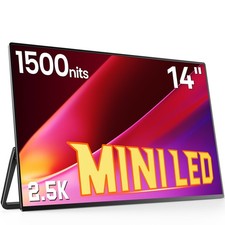 UPERFECT 14'' 2K MINI LED Portable Monitor Gaming Monitor 2560x1600 HDMI USB C