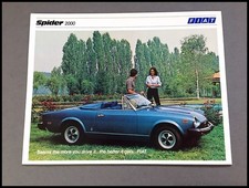 1979 Fiat Spider 2000 Vintage 1-page Car Brochure Leaflet Fact Card