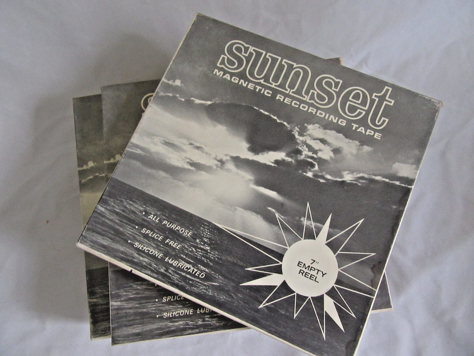 Sunset 7" Empty Reel for 1/4" audio tape. New in box, Lot of 5