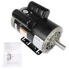 Compressor Duty Electric Motor 1 Phase 3450 RPM 56HZ Frame 7/8" Shaft 5HP 230V