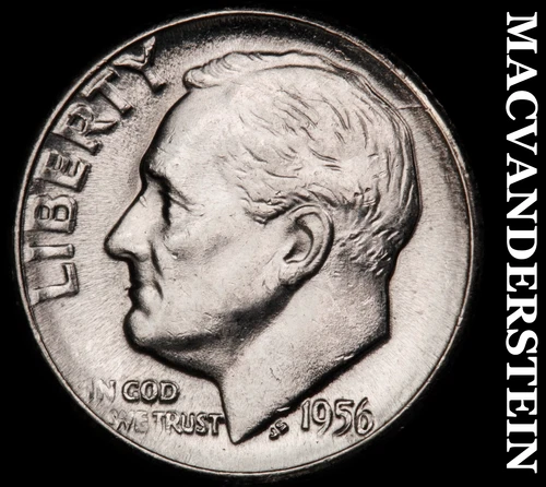 1956 Roosevelt Dime- Silver Choice Gem Brilliant Uncirculated Luster #i8586