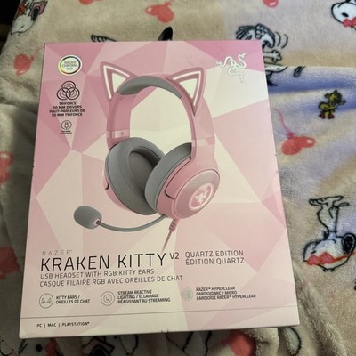 RAZER KRAKEN KITTY V2 WIRED GAMING RGB HEADSET - QUARTZ EDITION #131279#