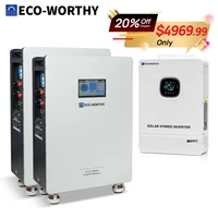 ECO-WORTHY Home Backup Power 28.67KWh 48V Battery + Hybrid Inverter Deals