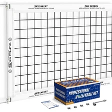 Professional Volleyball Net,Official Size 32×3.3FT,Equipped with Double Steel...