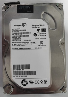 500 GB SATA Seagate Barracuda 7200.12 ST3500413AS 16MB HDD 3.5'' Festplatte
