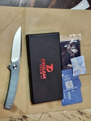 Dreamtech D3613GJ Jade G10 Linerlock D2 Drop Point Folding Pocket Knife