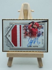 2022 Topps Definitive Baseball Joey Votto Gold Framed Patch Auto/30