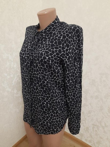 Women Armani Jeans Shirt Black Viscose 40 / L / 48