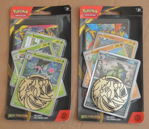 Pokemon Mega Evolution Blister pack X2 (inc Tyranitar & Meowscarada) New Sealed