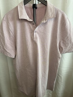 Lululemon Evolution Polo L Men Heathered Smoky Red Stretch Golf Shirt Large