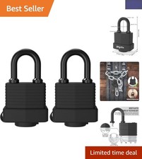 Secure Your Belongings: 2 Pack Keyed Alike Padlocks - Heavy Duty & Weatherproof
