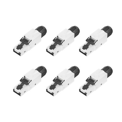 FGB RJ45 Netzwerkstecker Werkzeuglos Vergoldete Kontakte CAT 6a Lan Stecker für