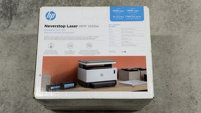 HP Neverstop Laser MFP 1202w Wireless Refillable Toner All-In-One Printer - New