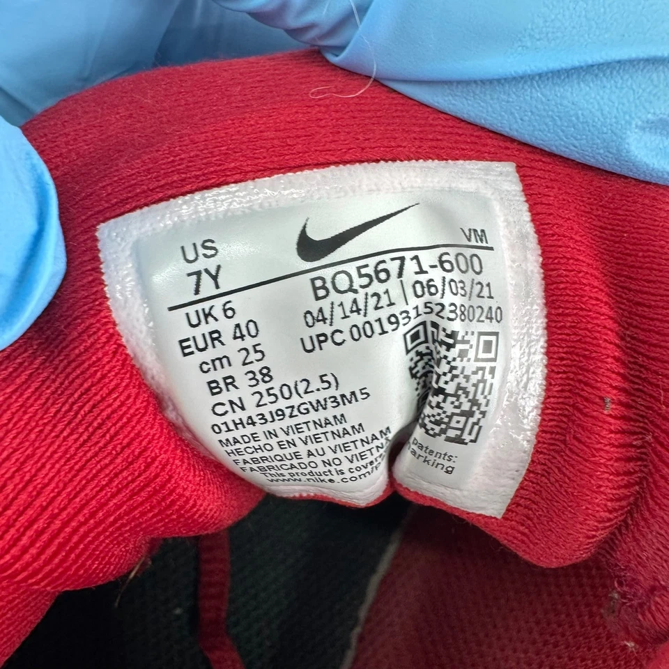 Nike Revolution 5 Zapatos Juveniles Talla 7Y Rojo Blanco Negro Correr Tenis Atléticos Foto 2 de 4