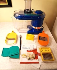 Cook's Essentials - Blue Electric Mandoline & Food Slicer with 6 Types of  Q0