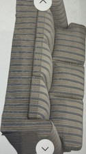 IKEA Striped 3-Seater Sofa, Grey Blue Fabric, Multicoloured Frame