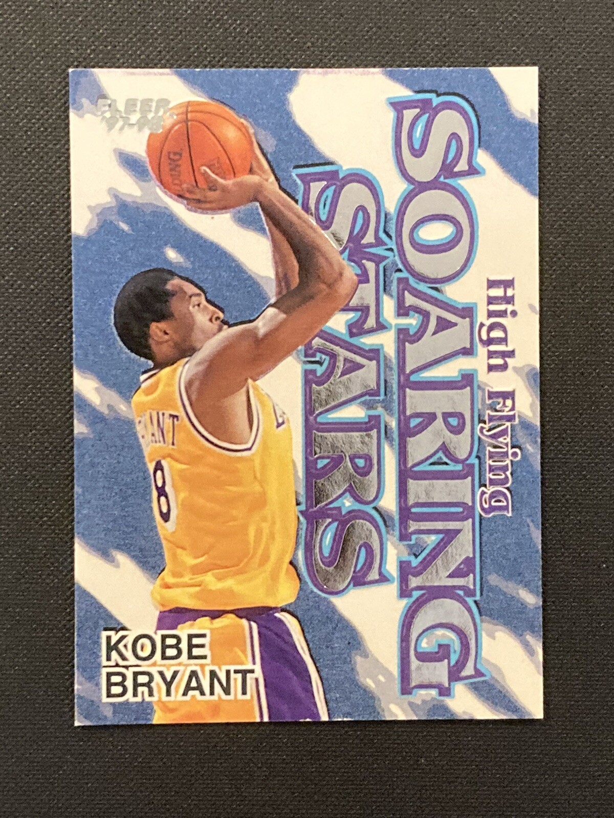 1997-98 Fleer Kobe Bryant HIGH FLYING SOARING STARS Rare Embossed #4 Lakers