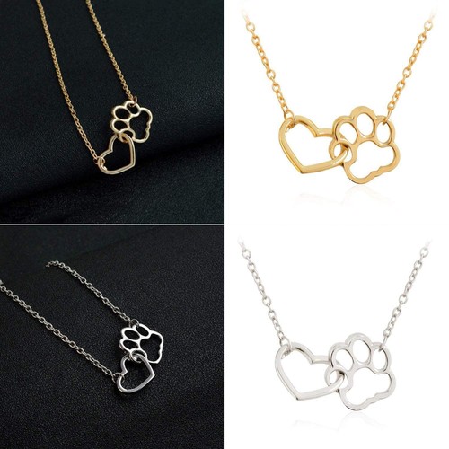 Maya's Grace Paw Print Heart Necklace for Dog and Cat Lovers - 第 3/11 張圖片