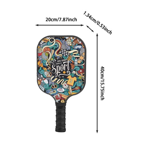 Pickleball Paddles Set of 2 Carbon Fiber Paddles with 4 Pickleball Balls and Bag - Picture 38 of 60