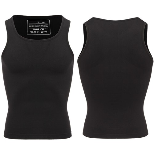 Hombres Adelgazante Body Modelador Chaleco Abdomen Camisa de compresión Gimnasio Entrenamiento Prenda para el torso sin mangas - Imagen 40 de 48