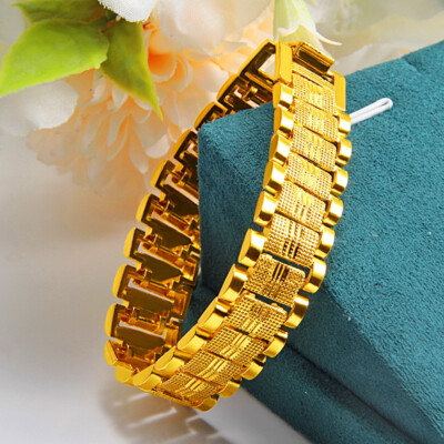 New Men's 24K Thai Baht Yellow Gold Plated Jewelry