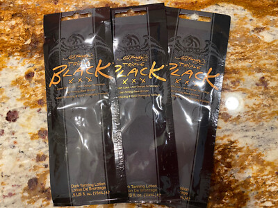 Ed Hardy BLACK XXX Instant Dark Color Bronzing Tanning Lotion 3 .5oz PACKETS
