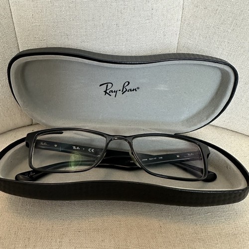 Ray-Ban Black Eyeglasses & Case Rectangle Frames Metal Plastic Worn RB6238 2509 - Picture 14 of 14