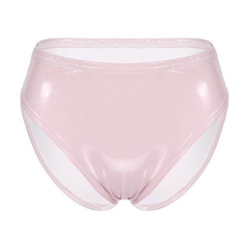 UK Women's PVC Glossy Leather Briefs High Cut Shorts Underpants Latex Hot Pants - Picture 28 of 63
