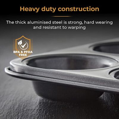 Tower T943006HG7 Precision Plus Deep Muffin Tin Non-Stick Coating  