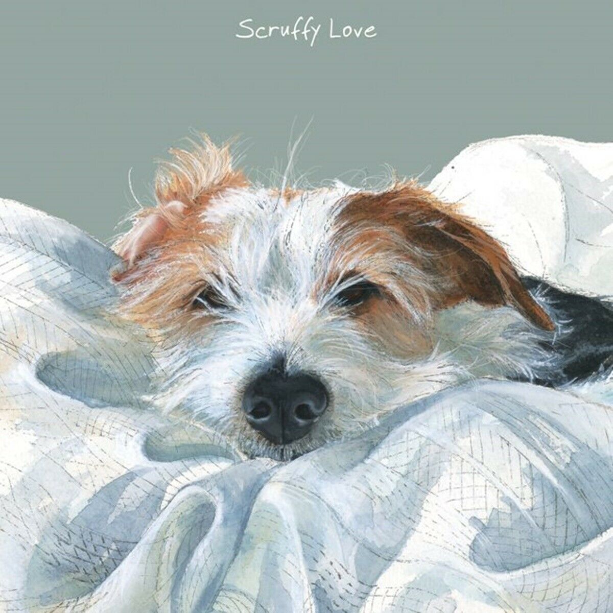 Wire Hair JR Dog Greeting Card - Scruffy Love.